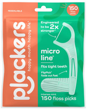Plackers Micro Mint Dental Floss Tooth Picks Plastic Oral Teeth Flossers