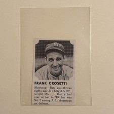 Frankie Crosetti New York Yankees 1941 Annual Baseball Picture