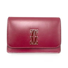 Cartier Double C Leather Business Card Holder and Case