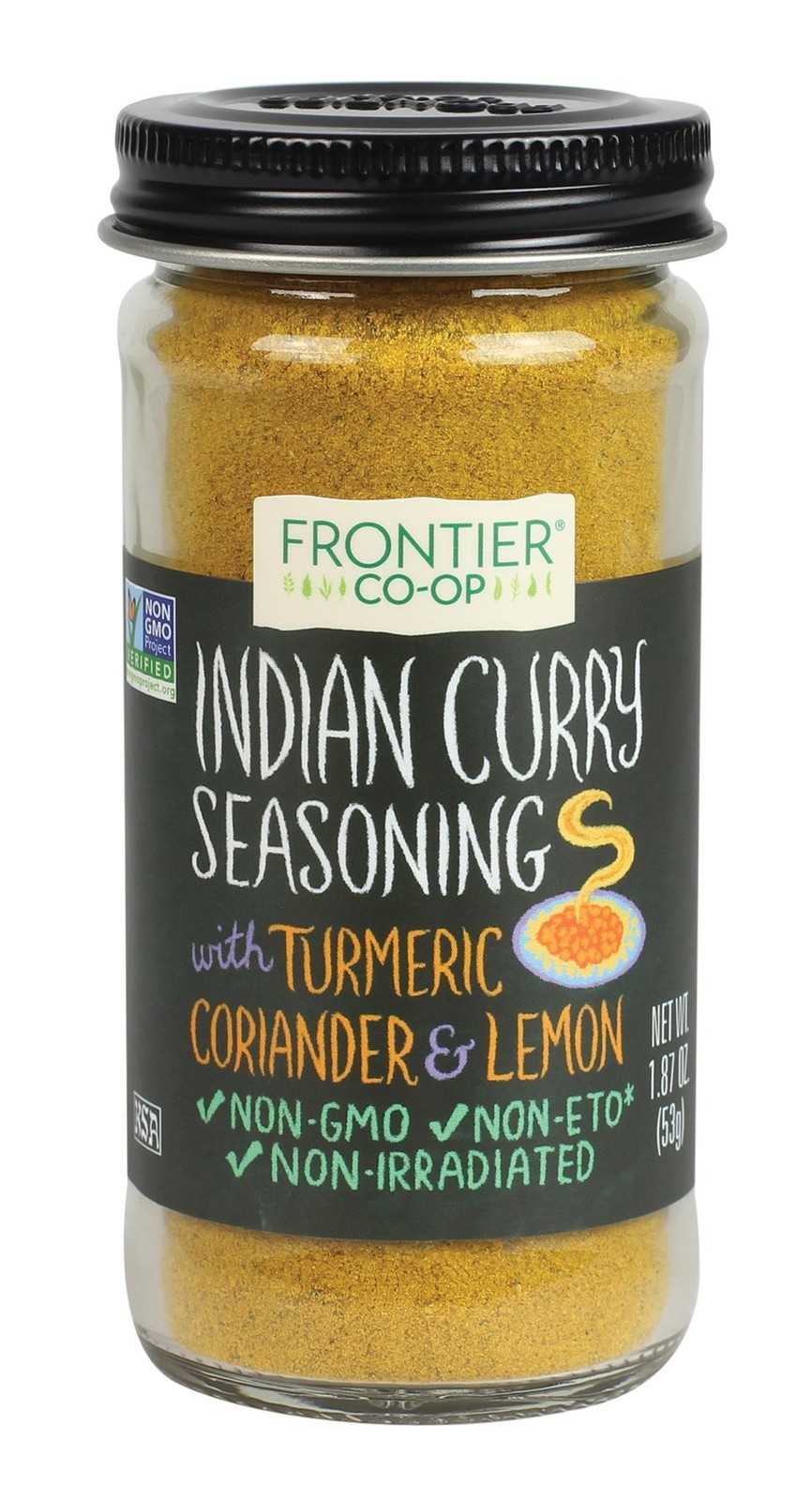 Frontier Co-op Indian Curry Seasoning 1.87 Ounce Organic Spice Blend