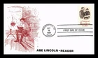 US COVER NATION OF READERS FIRST DAY ISSUE ABE LINCOLN KMC VENTURE CACHET