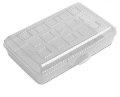 Sterilite Small Pencil Box Plastic, Clear