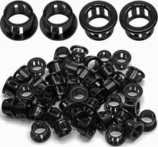 Uenhoy 50 Pcs Black Snap Bushing 1/2" Mounting Dia Nylon Snap in Cable Hose Bush