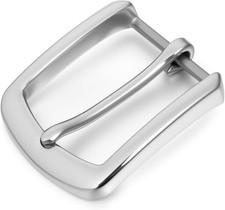 Silver Belt Buckle, 1.5 Inch Belt Buckles for Men, Single Prong Square Replaceme
