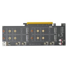 PCIe 5.0 M.2 SSD Expansion Card for 4 NVME M.2 SSD M Key 2280 2260 2242