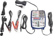 Tecmate TM-451 Optimate 3  Blue White Universal Motorcycle Dual Battery Charger