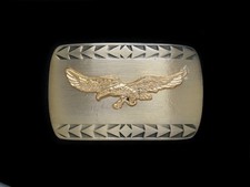 UE05127 VINTAGE 1970s  BALD EAGLE  WESTERN  COWBOY FASHION BELT BUCKLE