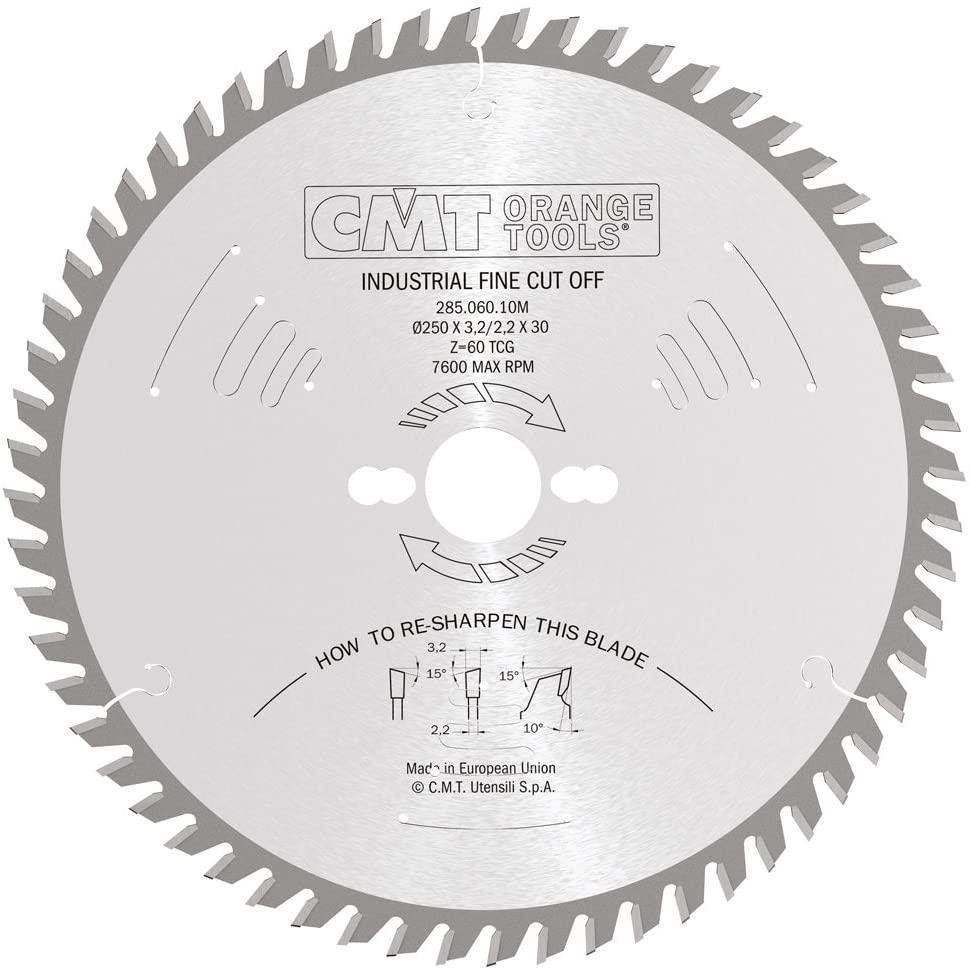 CMT 250mm 30B 60T Industrial Rip & Crosscut Circular Saw Blade Wood 285.060.10M