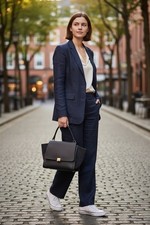 EGA CELINE Trapeze Leather 2way Shoulder Hand...