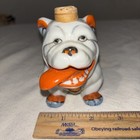 Antique Ceramic Bulldog Shelf Flask Decanter with Cork - Made in Japan — photo 8