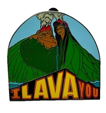 Disney Pixar Uku and Lele I LAVA YOU Short Love Moana Island Pin 118983 RARE HTF