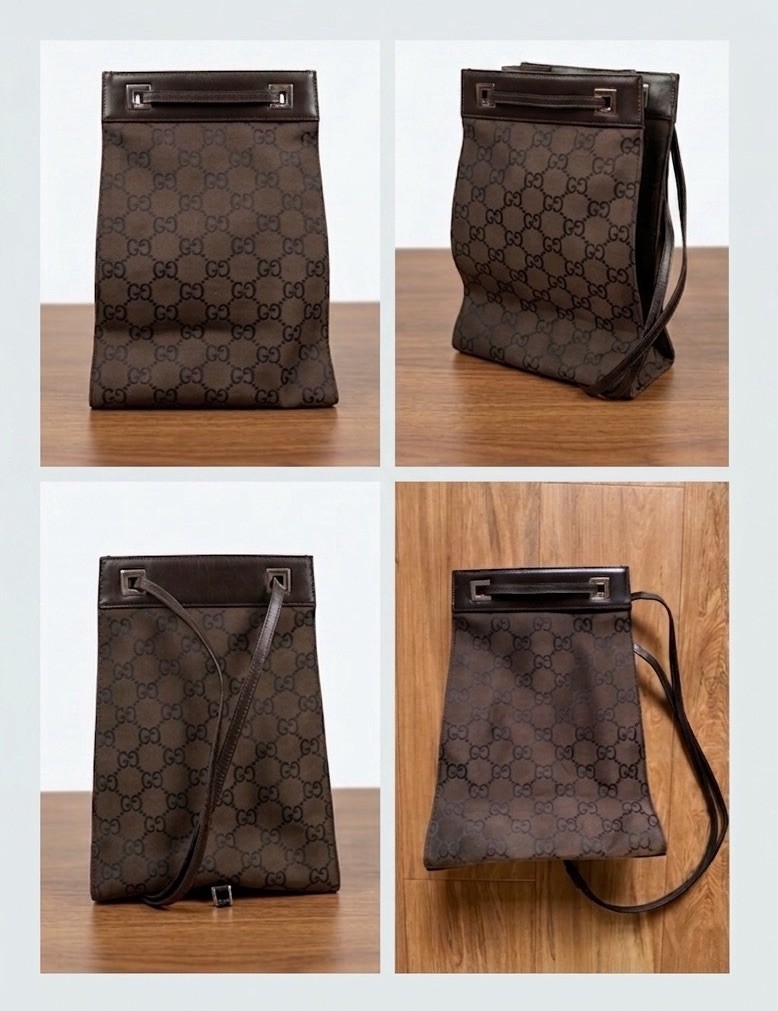 GUCCI * Vintage GG * Brown Canvas * Accordion Backpack * Ottime condizioni