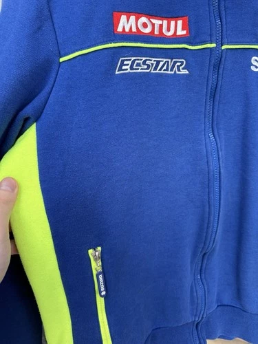 Vintage Suzuki MotoGP Team Jacket Mens Blue Full Zip Racing Motul Logo image 18