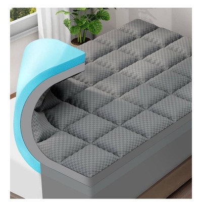 OLANLY Queen Mattress Topper   Viscose   Bamboo Cooling Pillow Top, Dark Gray