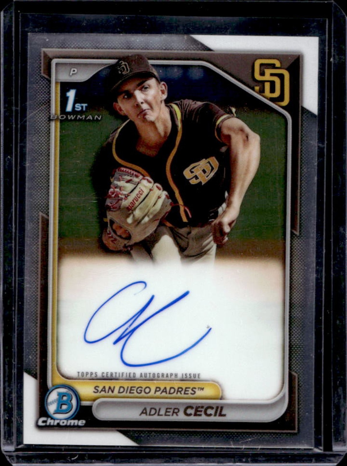 2024 Bowman Chrome Adler Cecil Auto 1st #CPA-CA Padres