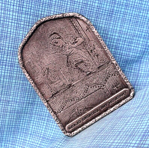 Alice Through The Looking Glass Belt Buckle Mirror Image Vtg 70s Bergamot.NOX359 - Picture 1 of 13