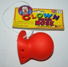  Squeaking Clown Nose funny red costume accessory circus parade prop honker gag