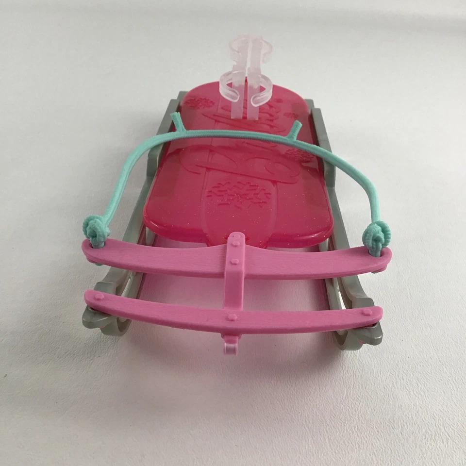 Barbie On The Go 雪橇 Toboggan 娃娃夹冬季配件 2013 美泰玩具 — 第 3/4 张图片