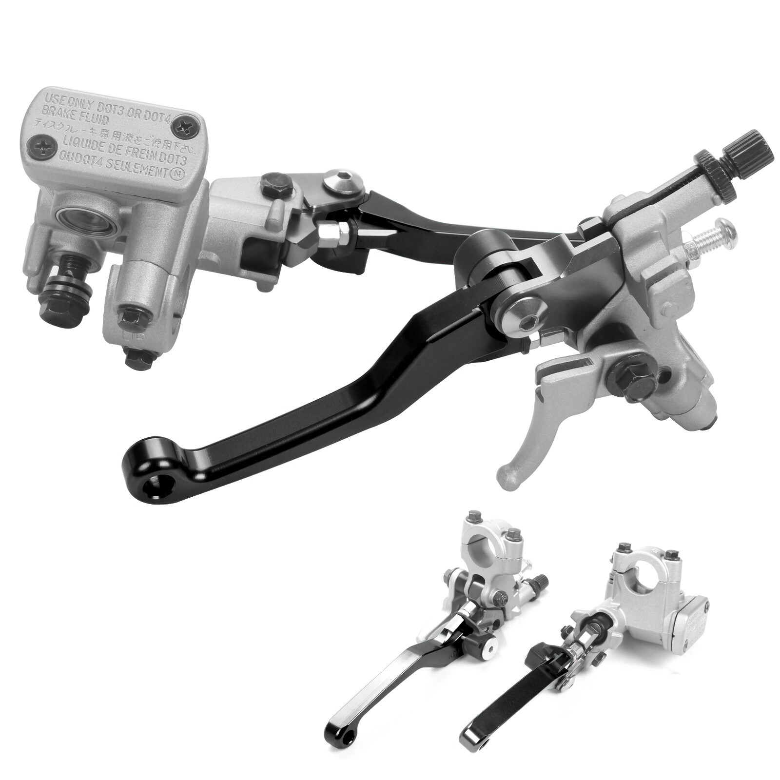 US Motorcycle Master Cylinder Reservoir Brake Clutch Hydraulic Levers 7