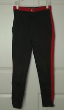 Equi-Theme Pro Funline Two Tone Breeches Equestrian Riding Pants Grey/Red 13-14