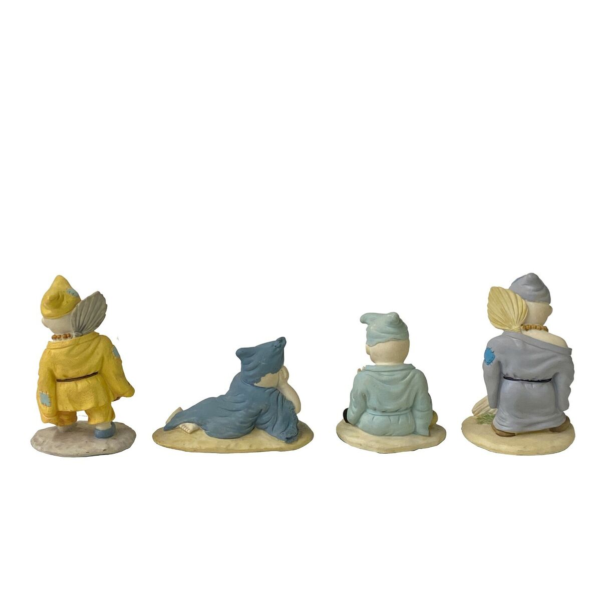 Set of 4 Chinese Ceramic Kid Buddhism Lohon Monk Figures ws1556S Set of 4 Chinese Ceramic Kid Buddhism Lohon Monk Figures ws1556S
