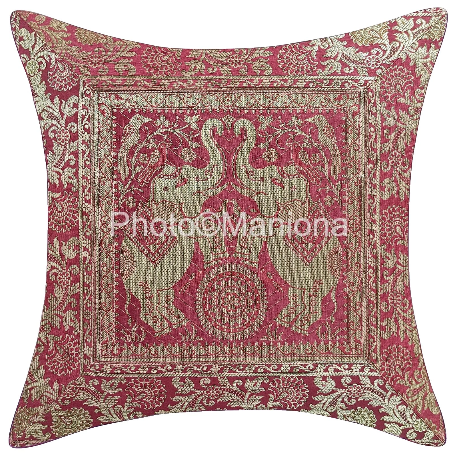 100% Silk Embroidered Home Décor Pillows