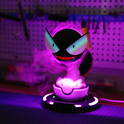 Gastly 3D Printed Pokemon Luminous New 2.1 Humidifier Cool Desk Decor Handmade - Picture 2 of 15