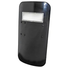 Anti-riot Shield Hand-Held Security Protection Shield Black Rectangle 35.4*19.7"