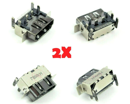 2pcs HDMI Port Connector Plug Replacement For Microsoft Xbox One X - Picture 1 of 7
