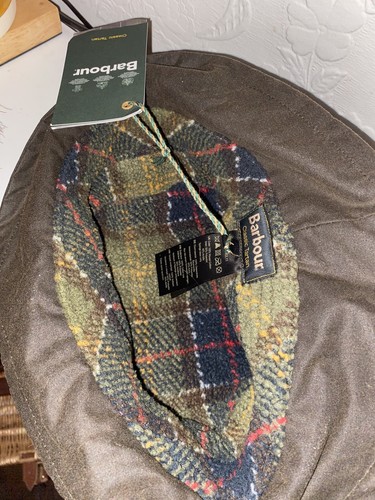 Cappello cerato Barbour VALERIE grande dettaglio bordo rosa con prova caccia country tiro - Foto 5 di 9