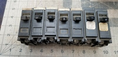 #ad 7 MURRAY MP115 15A 1 Pole Circuit Breaker Type MP HACR Tested Working Pull A4BB $16.50