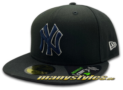 NY YANKEES MLB 59FIFTY Fitted  Repreve Cap Black Navy White Baseball LA