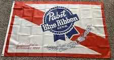 Pabst Blue Ribbon PBR Flag Banner 3x5 Ft Flag Garage Car Show Wall Gift New!