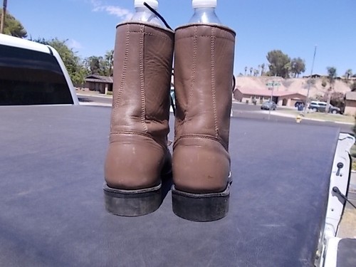 Used Cowtown FD lace up Ropers Western Cowgirl Cowboy Boots Ladies sz 5 B - Picture 5 of 9