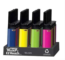 BIC EZ Reach Lighter, Assorted Colors, 40-Count Tray  Great for Candle Lighting
