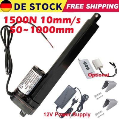 12V Linearantrieb 1500N 50mm ~ 1000mm Linear Actutaor Elektromotor Wasserdicht