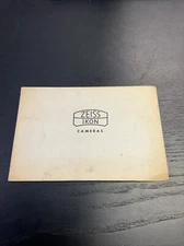 Vintage Zeiss Ikon Postcard Camera Gaurantee Registration Card