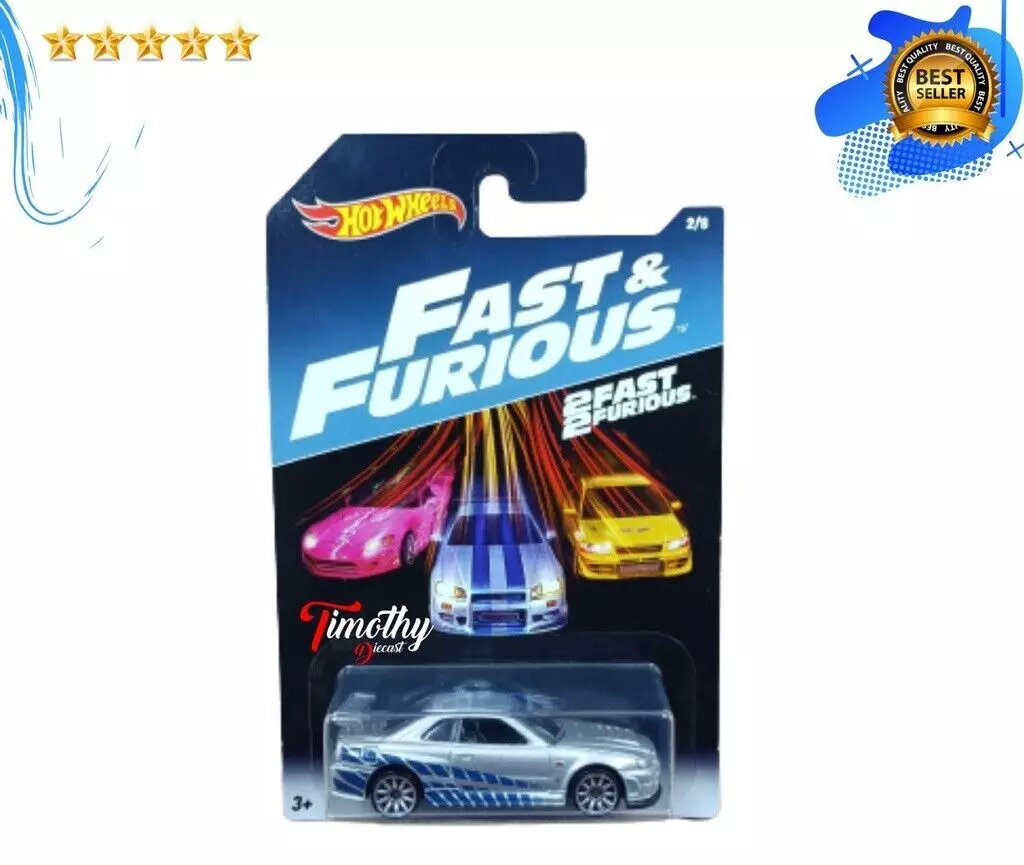 Hot Wheels Fast & Furious 2 Fast 2 Furious Nissan Skyline GT-R (R34),  Hobbies & Toys, Toys & Games on Carousell