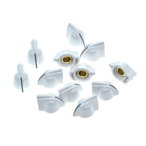 12-Pack 1/4" Vintage Raised Mini Chicken Head Knobs AMP Effect Pedal Pots Knobs - Picture 10 of 49