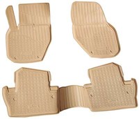 3D Gummi Fussmatten Passend FüR Volvo S60 | Y20 | BJ 2010-2018 | Beige Mit Rand
