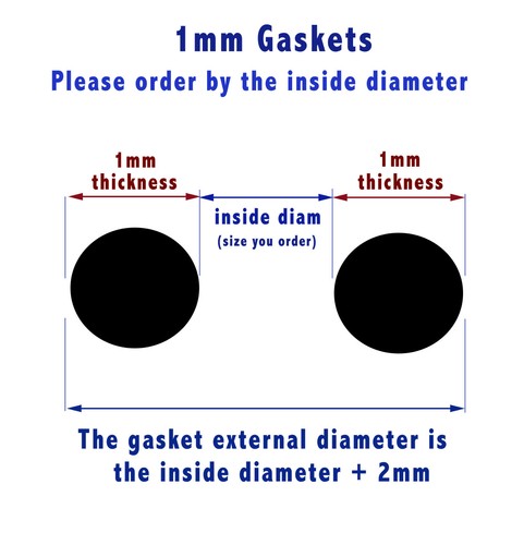 Watch Gaskets "O" ring seal for case back, Diam up to 40mm, thick 0.5mm to 1mm - Picture 7 of 7