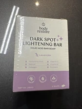 Body Restore Dark Spot Lavender Lightening Bar Kojic Acid Soap 2ct Sealed 