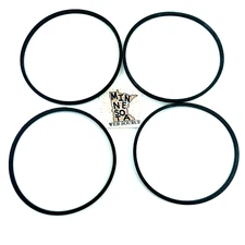 4 Modern Meccano Erector Set Black Rubber Belts - Replacement Parts