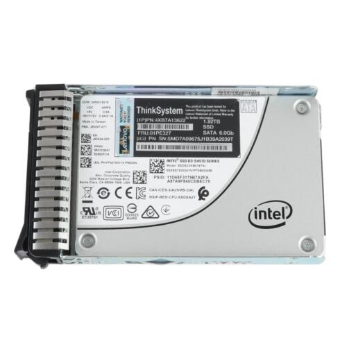 Lenovo 01PE327 Intel 1.92TB SSD D3-S4510 Series 2.5" SATA III 6G 3D2 TLC 90%-94% - Picture 3 of 4