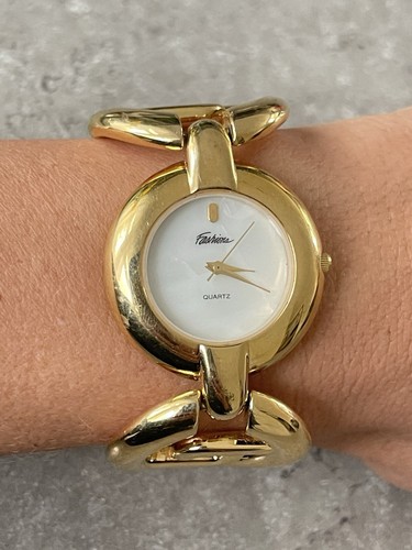 MONDAINE Ladies Unisex Watch Quartz Fashiona Bracelet Gold Tone Stainless 911 - 第 1/11 張圖片