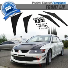 Fits Universal Add On PU Front Bumper Fin Spoiler Canards Splitters