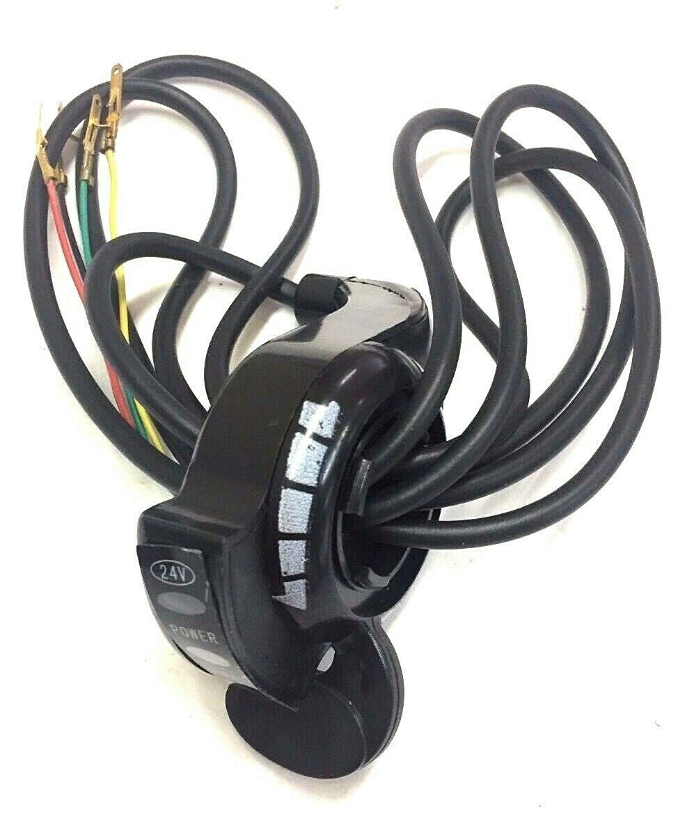 24V VOLT THUMB THROTTLE LED INDICATOR LIGHTS 4 WIRE ELECTRIC SCOOTER POCKET BIKE