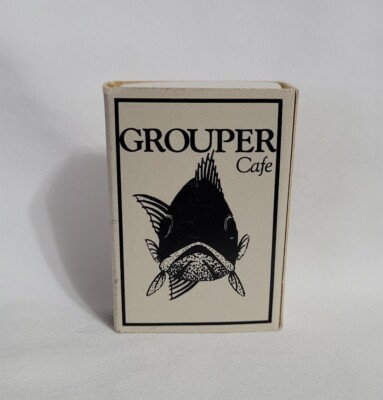 Vintage Grouper Cafe Restaurant Fish Matchbox Mt Kisco NY Matchbook Advertising