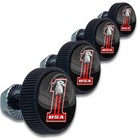 4 Pcs Red Eagle #1 Black License Plate Frame Tag Bolt Screw for Harley Touring