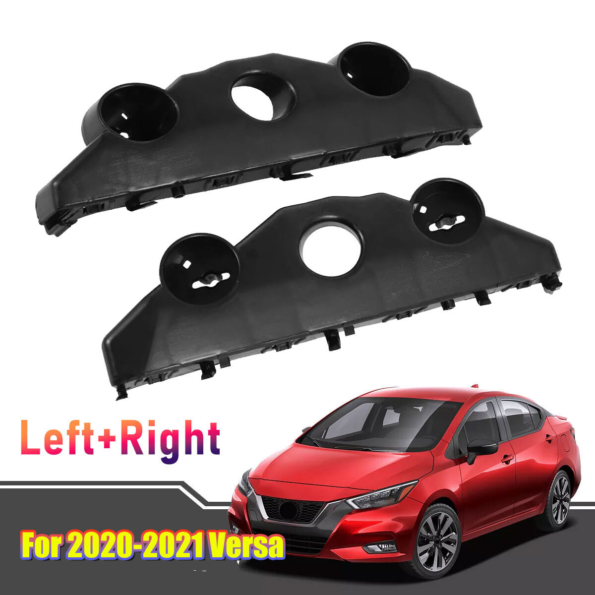 Front Left & Right Bumper Support Bracket Set For 2020-2024 Nissan Versa